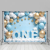 Aperturee - Aperturee Balloon Arch Coudy Cute Sky Cake Smash Backdrop